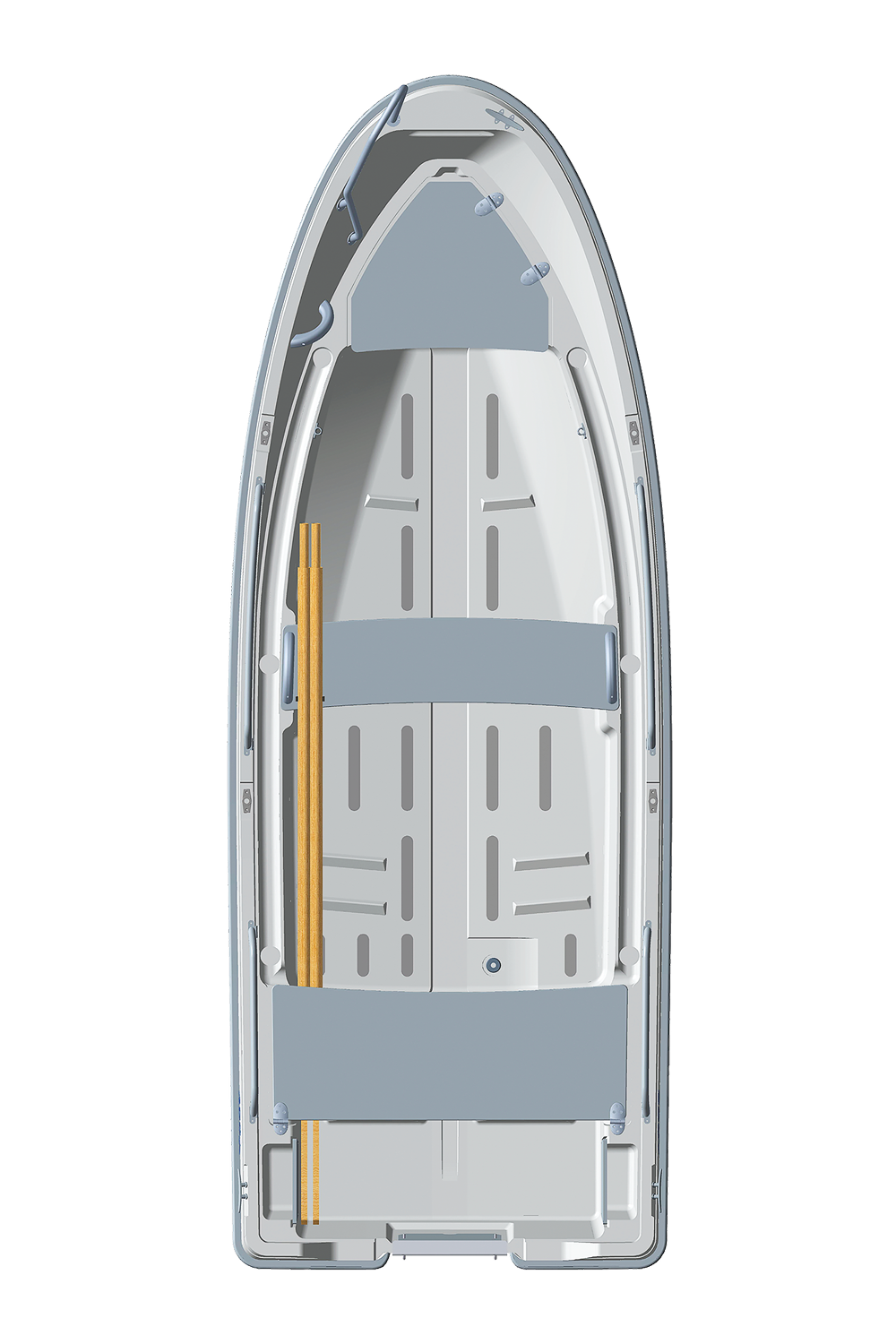 3D-kuva Terhi 400 -moottoriveneestä.